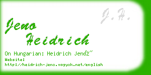 jeno heidrich business card